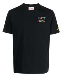 T-shirt girocollo ricamata nera di MC2 Saint Barth