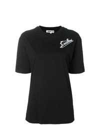 T-shirt girocollo ricamata nera di McQ Alexander McQueen