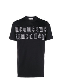 T-shirt girocollo ricamata nera di McQ Alexander McQueen