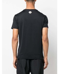 T-shirt girocollo ricamata nera di Vuarnet