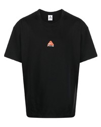 T-shirt girocollo ricamata nera di Nike