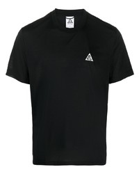 T-shirt girocollo ricamata nera di Nike