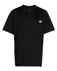 T-shirt girocollo ricamata nera di Oamc