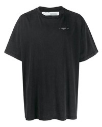 T-shirt girocollo ricamata nera di Off-White