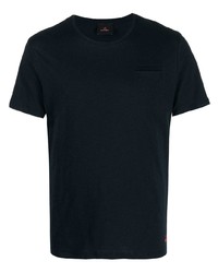 T-shirt girocollo ricamata nera di Peuterey