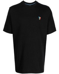 T-shirt girocollo ricamata nera di PS Paul Smith