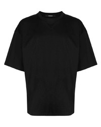 T-shirt girocollo ricamata nera di SONGZIO