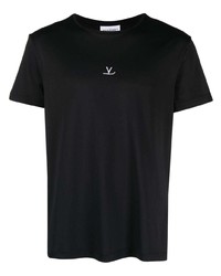 T-shirt girocollo ricamata nera di Vuarnet