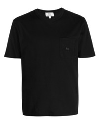 T-shirt girocollo ricamata nera di Woolrich