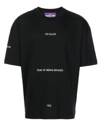 T-shirt girocollo ricamata nera di Études