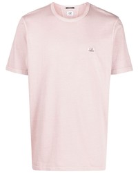T-shirt girocollo ricamata rosa di C.P. Company