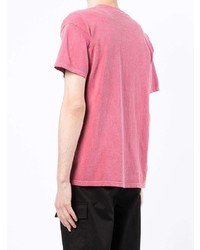T-shirt girocollo ricamata rosa di Blood Brother