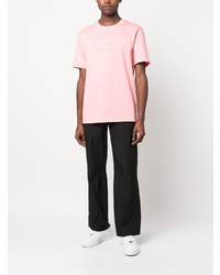 T-shirt girocollo ricamata rosa di Li-Ning