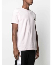 T-shirt girocollo ricamata rosa di Karl Lagerfeld