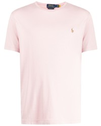 T-shirt girocollo ricamata rosa di Polo Ralph Lauren
