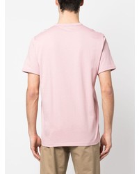 T-shirt girocollo ricamata rosa di Fred Perry
