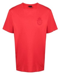 T-shirt girocollo ricamata rossa di Billionaire