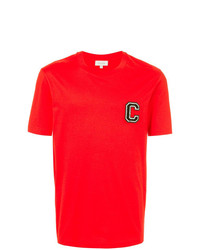 T-shirt girocollo ricamata rossa di CK Calvin Klein