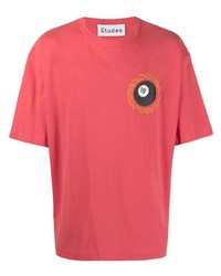 T-shirt girocollo ricamata rossa di Études