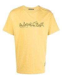 T-shirt girocollo ricamata senape di Andersson Bell