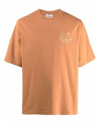 T-shirt girocollo ricamata terracotta di Kenzo
