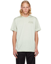 T-shirt girocollo ricamata verde menta di Alexander McQueen