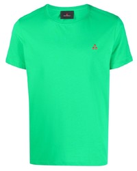 T-shirt girocollo ricamata verde menta di Peuterey