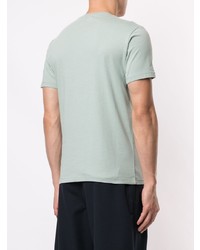 T-shirt girocollo ricamata verde menta di Kent & Curwen