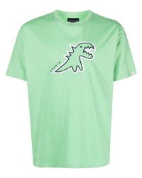 T-shirt girocollo ricamata verde menta di SPORT b. by agnès b.