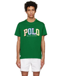 T-shirt girocollo ricamata verde oliva di Polo Ralph Lauren