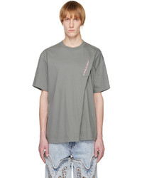 T-shirt girocollo ricamata verde oliva di Y/Project
