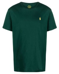 T-shirt girocollo ricamata verde scuro di Polo Ralph Lauren