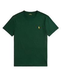 T-shirt girocollo ricamata verde scuro di Polo Ralph Lauren