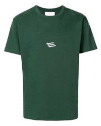 T-shirt girocollo ricamata verde scuro di Reception