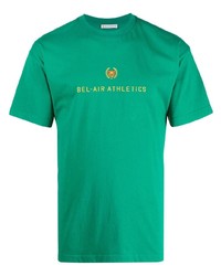 T-shirt girocollo ricamata verde di BEL-AIR ATHLETICS