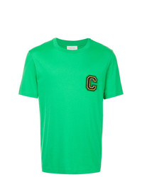 T-shirt girocollo ricamata verde di CK Calvin Klein