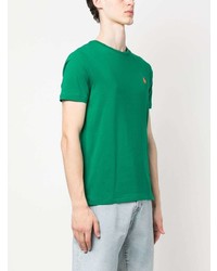 T-shirt girocollo ricamata verde di Polo Ralph Lauren