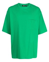 T-shirt girocollo ricamata verde di FIVE CM
