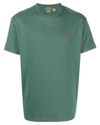 T-shirt girocollo ricamata verde di Polo Ralph Lauren