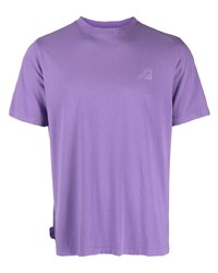 T-shirt girocollo ricamata viola chiaro di AUTRY