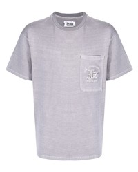 T-shirt girocollo ricamata viola chiaro di Izzue