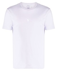 T-shirt girocollo ricamata viola chiaro di Polo Ralph Lauren