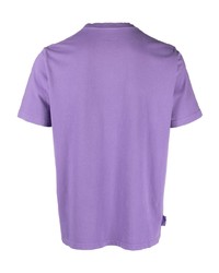 T-shirt girocollo ricamata viola chiaro di AUTRY
