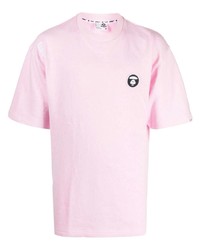 T-shirt girocollo rosa di AAPE BY A BATHING APE