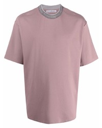 T-shirt girocollo rosa di Acne Studios