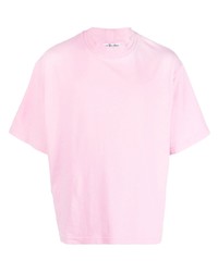 T-shirt girocollo rosa di Acne Studios