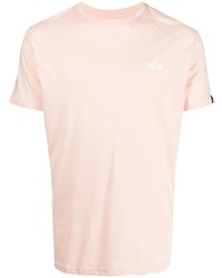 T-shirt girocollo rosa di Alpha Industries