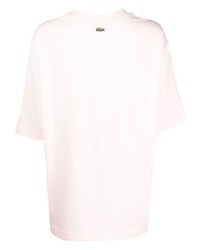 T-shirt girocollo rosa di Lacoste