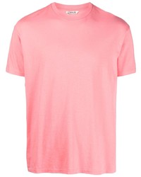 T-shirt girocollo rosa di Auralee