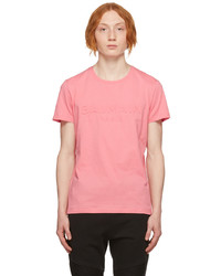 T-shirt girocollo rosa di Balmain